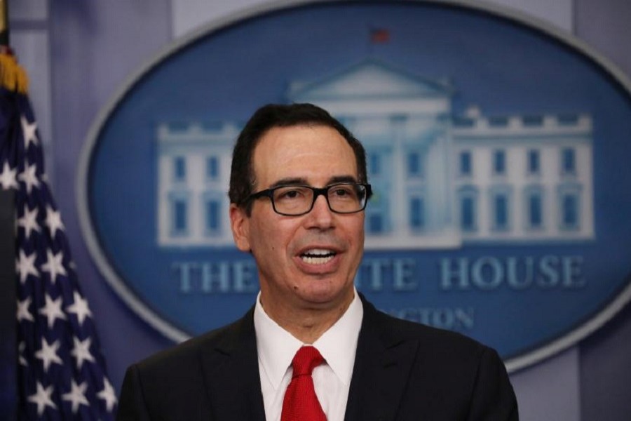 US Secretary of the Treasury Steven Mnuchin discusses the Trump administration's tax reform proposal in the White House briefing room in Washington, US April 26, 2017. Reuters/Files