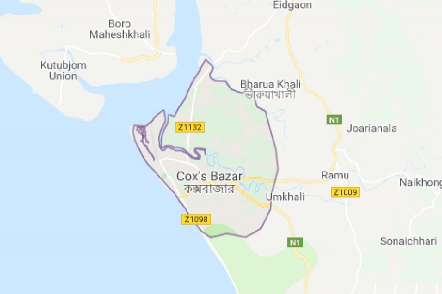Google map shows Cox's Bazar district.