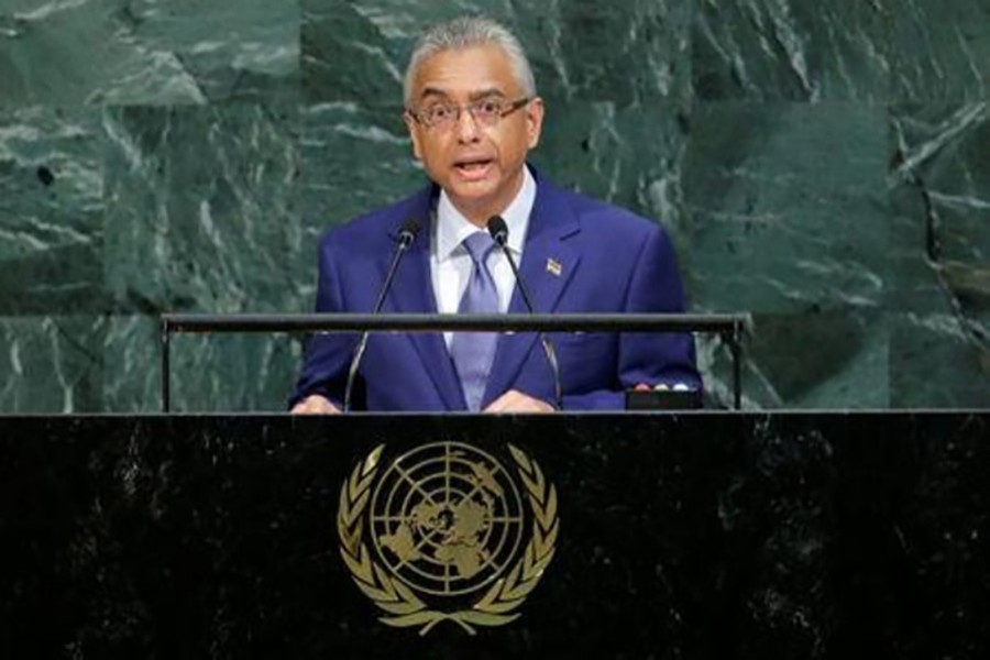Mauritius Prime Minister Pravind Kumar Jugnauth addresses the 72nd United Nations General Assembly at UN headquarters in New York, US on September 21, 2017 - Reuters/File