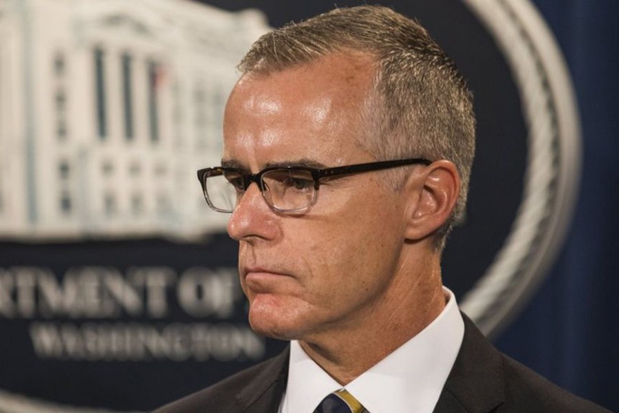 McCabe was fired on Friday, two days short of his expected retirement date. BBC/File Photo