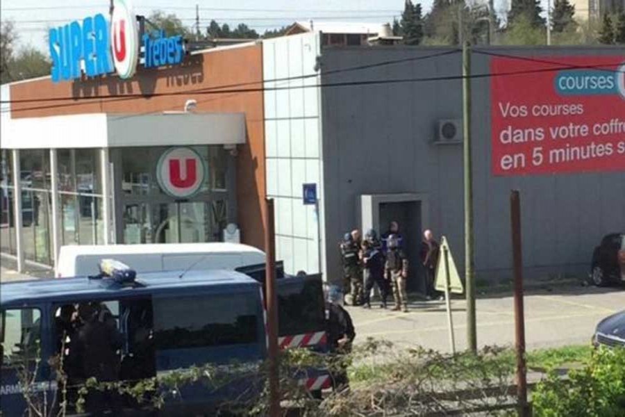 French police down supermarket gunman