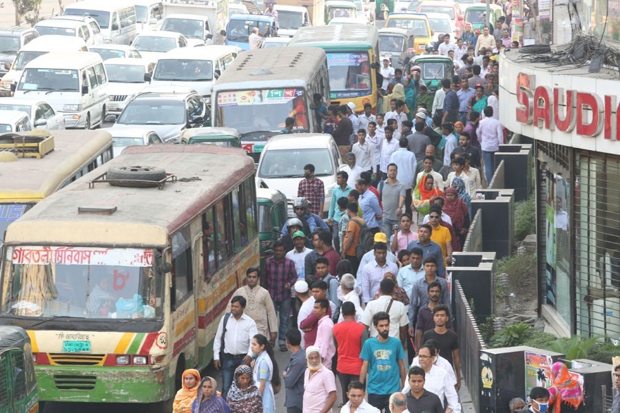City gridlock causes Tk 555b loss per year: Study