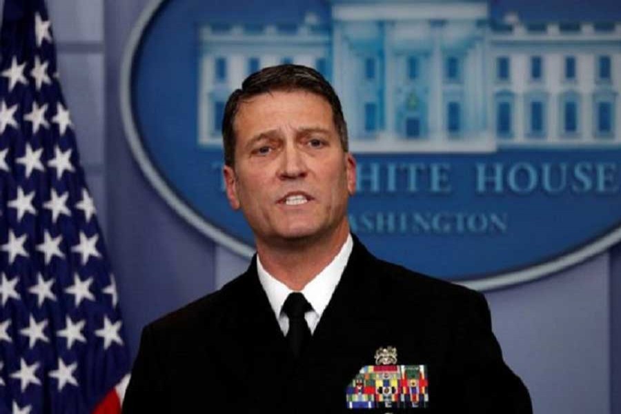 Ronny Jackson gave Mr Trump a medical in January. Reuters