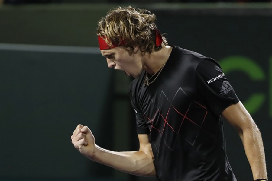 Reuters photo shows Germany's Alexander Zverev