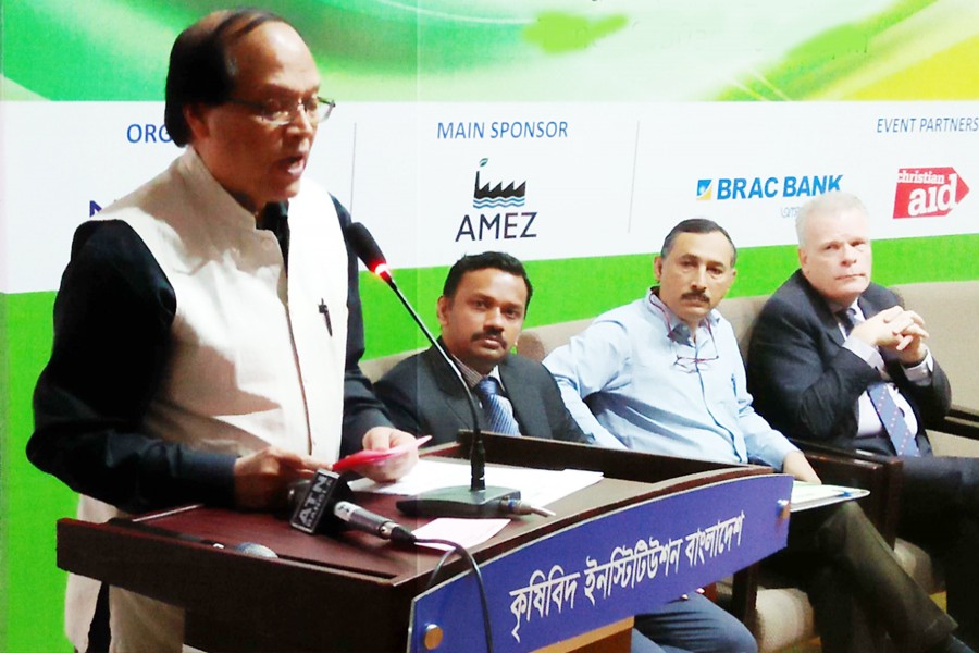 Former Bangladesh Bank governor Dr Atiur Rahman speaking at the inaugural session of the Green Development Conference in the city recently