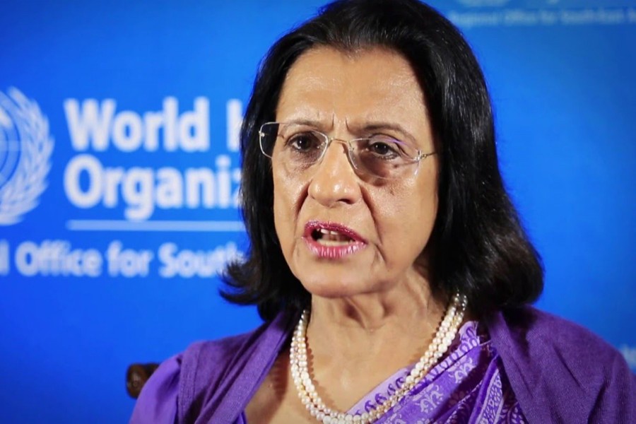 Regional Director for Southeast Asia of the World Health Organisation (WHO) Dr Poonam Khetrapal Singh. Image derived from Youtube