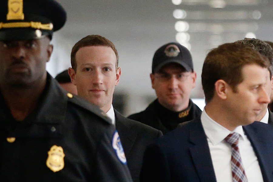 Facebook CEO Mark Zuckerberg (Second Left) arrives for a meeting with Senator Bill Nelson on Capitol Hill in Washington, US on April 9, 2018 - Reuters photo