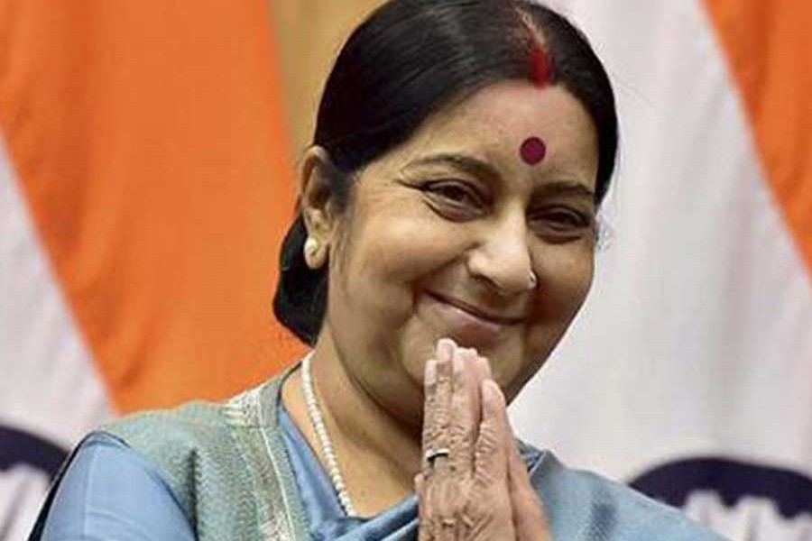 Indian External Affairs Minister Sushma Swaraj. File Photo