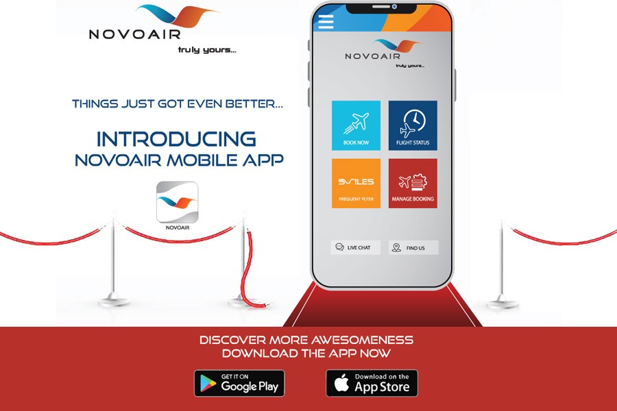 Novoair tickets now on mobile app