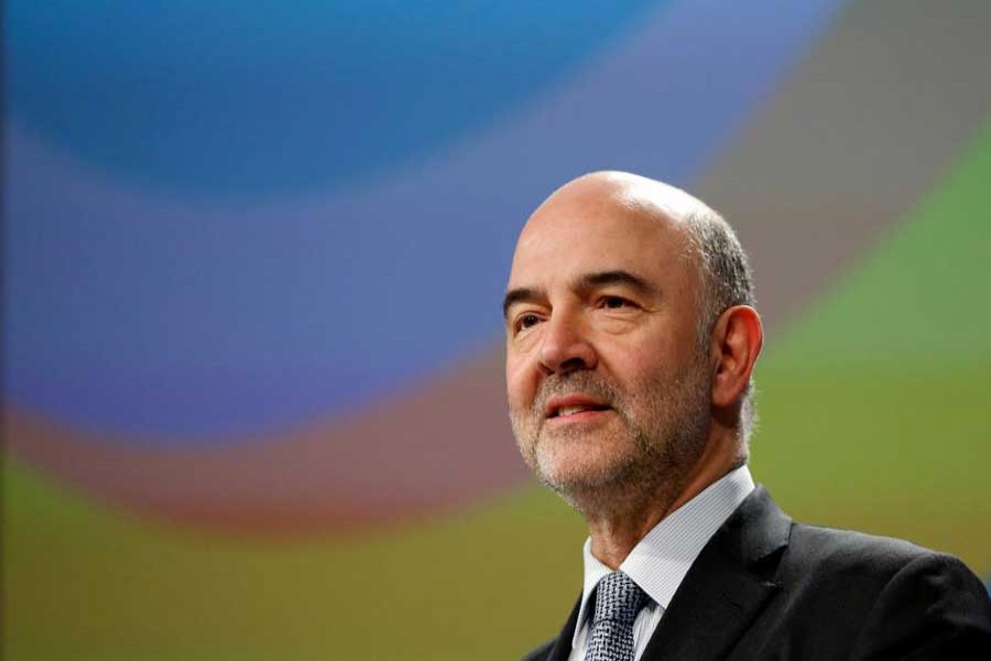 European Economic and Financial Affairs Commissioner Pierre Moscovici holds a news conference at the EU Commission's headquarters in Brussels, Belgium, March 21, 2018. Reuters/Files