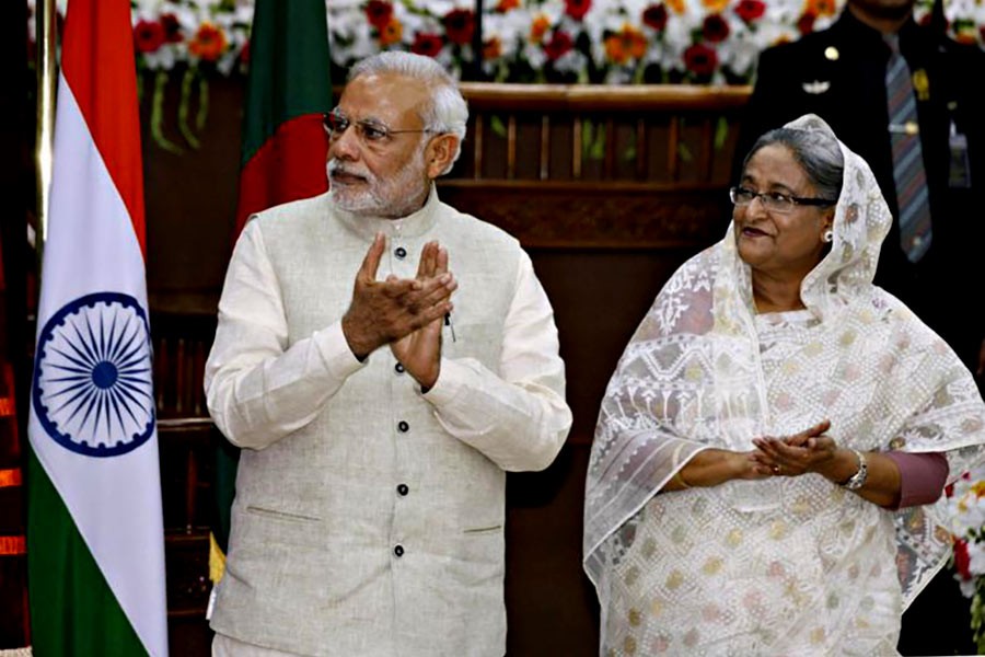 Prime Minister Sheikh Hasina and her Indian counterpart Narendra Modi -Reuters Photo