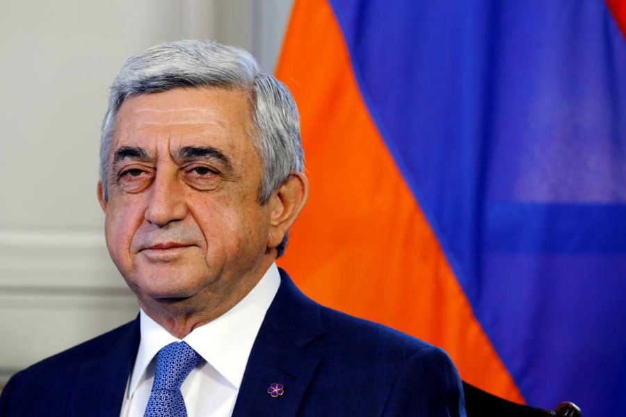 Serzh Sarksyan quit as Armenia's prime minister on Monday. Reuters.