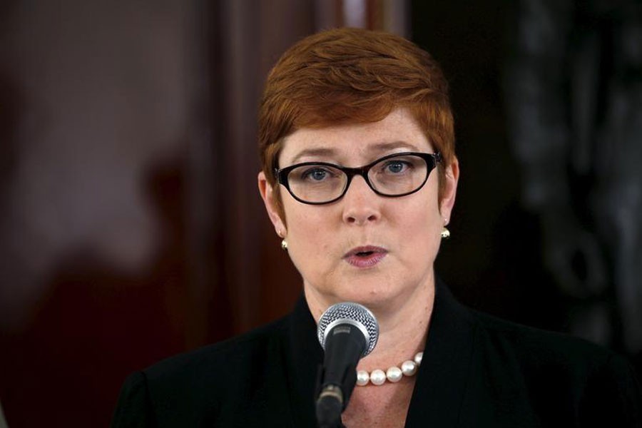 Australian Defence Minister Marise Payne gestures as she talks to the media after a meeting with her Indonesian counterpart Ryamizard Ryacudu in Jakarta, Indonesia, March 21, 2016. Reuters file photo.