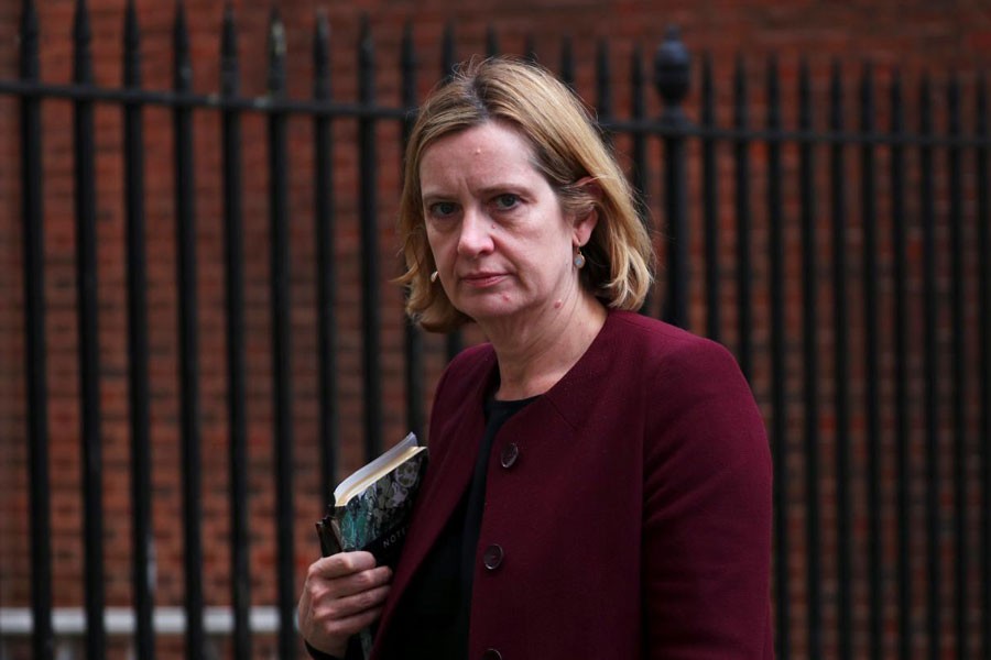 Britain's Home Secretary Amber Rudd. Reuters photo.