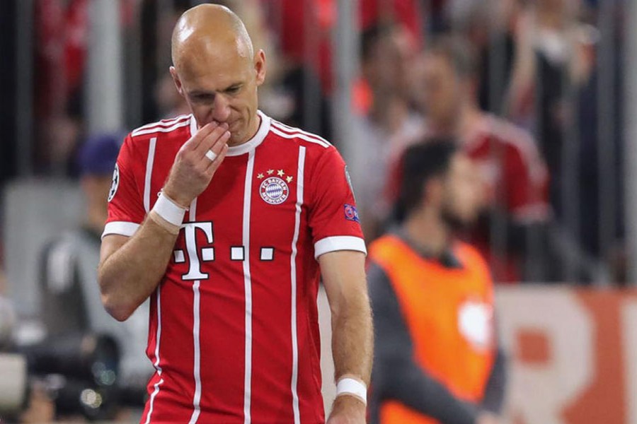 Injured Robben to miss CL semifinal