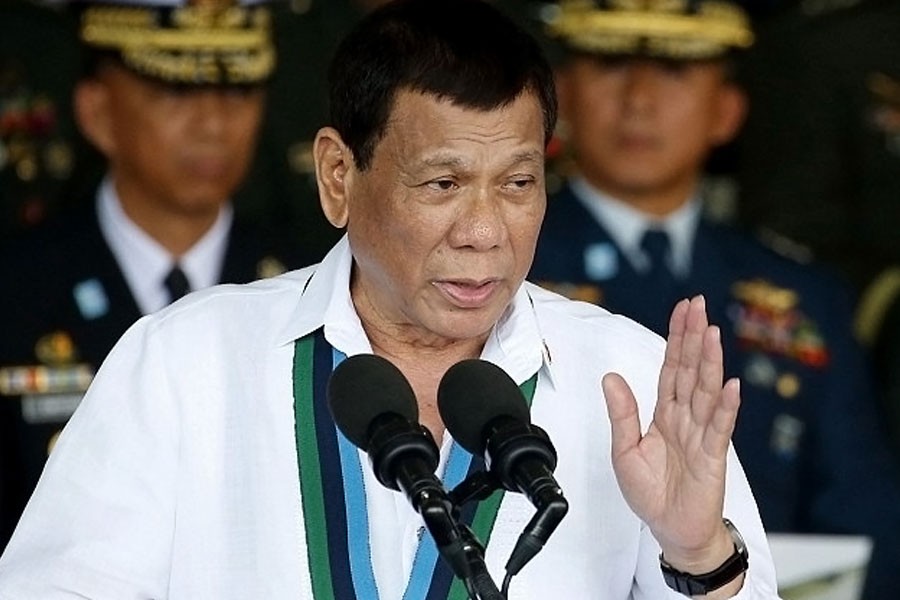 Philippine President Rodrigo Duterte. AP photo.