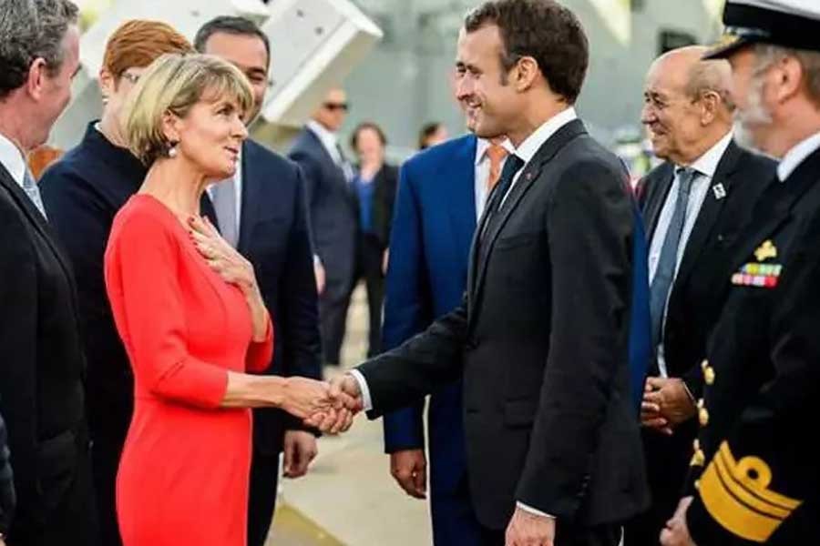 Emmanuel Macron thanked Malcolm Turnbull and his wife Lucy for being good hosts. - Reuters