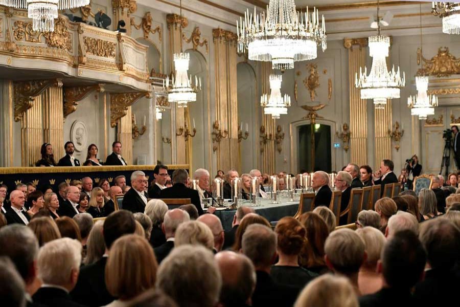 A general view of the Swedish Academy's annual meeting at the Old Stock Exchange building in Stockholm, Sweden December 20, 2017. Reuters/File Photo