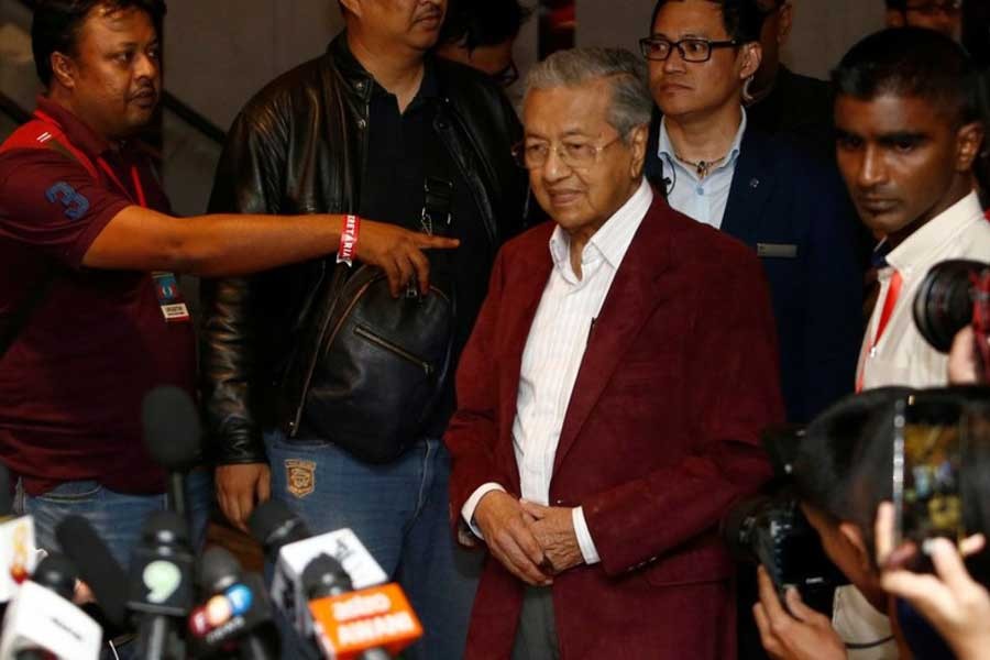 Mahathir Mohamad, former Malaysian prime minister and opposition candidate for Pakatan Harapan (Alliance of Hope) arrives for a news conference after general election, in Petaling Jaya, Malaysia, May 9, 2018.  - REUTERS