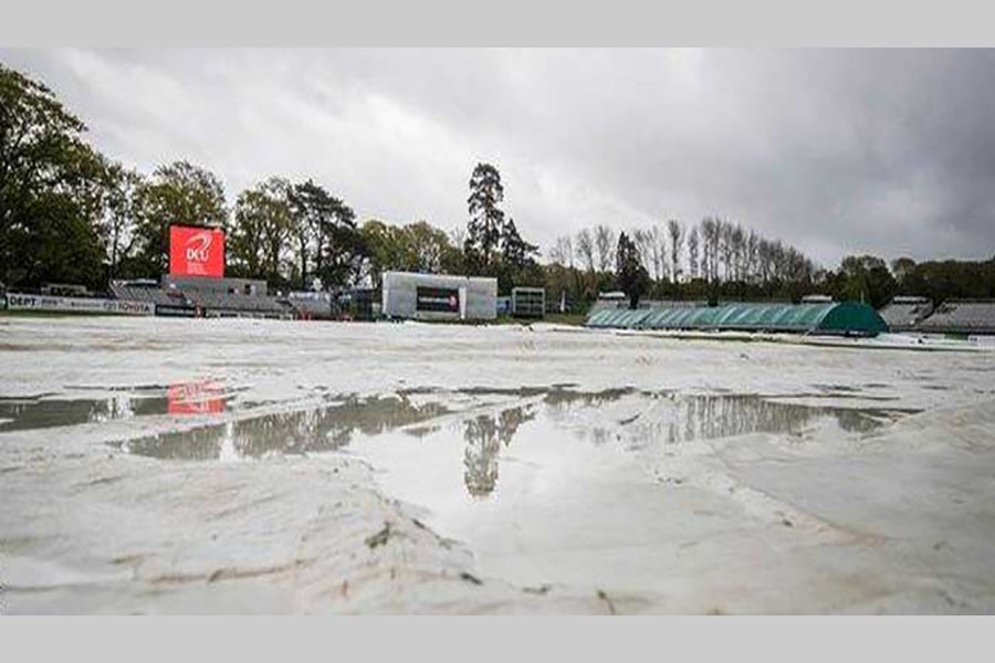 Rain washes off first day of Ireland’s test debut