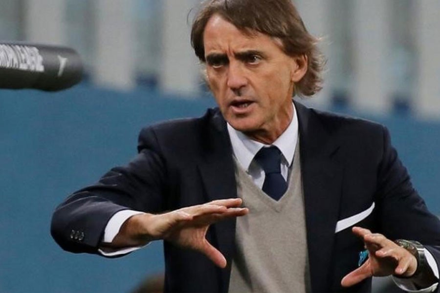 Roberto Mancini will now manage Italy, for whom he played 36 times. Reuters.