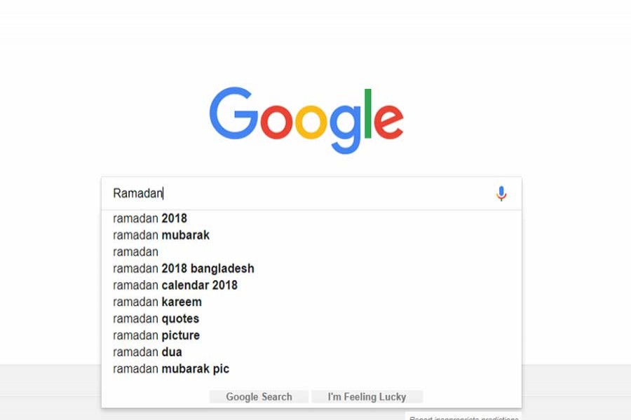 Ramadan-related search on Google starts rising