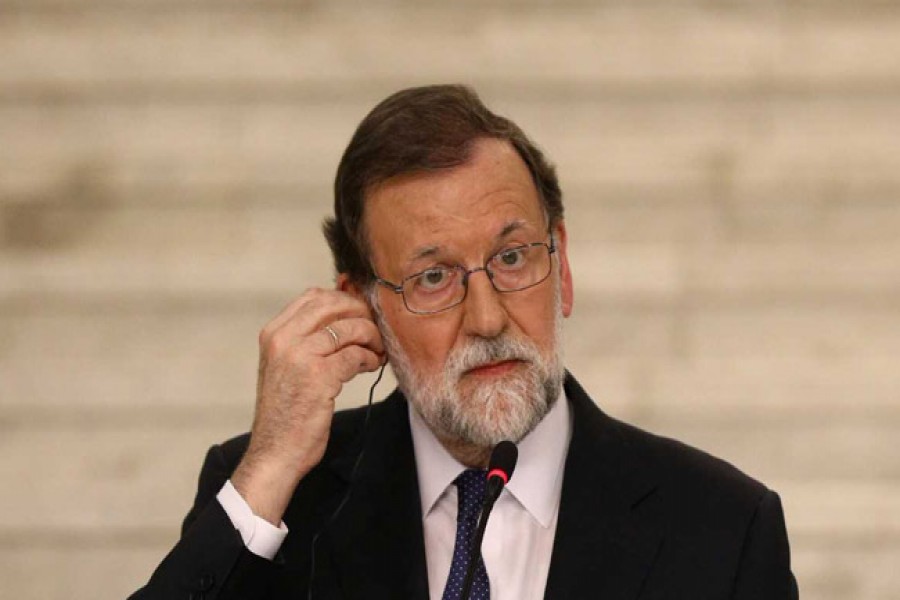 In this Reuters file photo, Spanish PM Mariano Rajoy speaks about Catalonia during a news conference in Sofia.