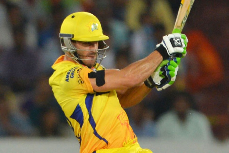 Du Plessis hit five fours and four sixes in his 67 not out