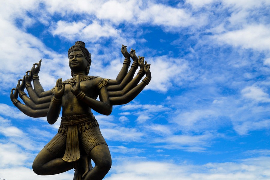 Representational image of a Bishnu statue