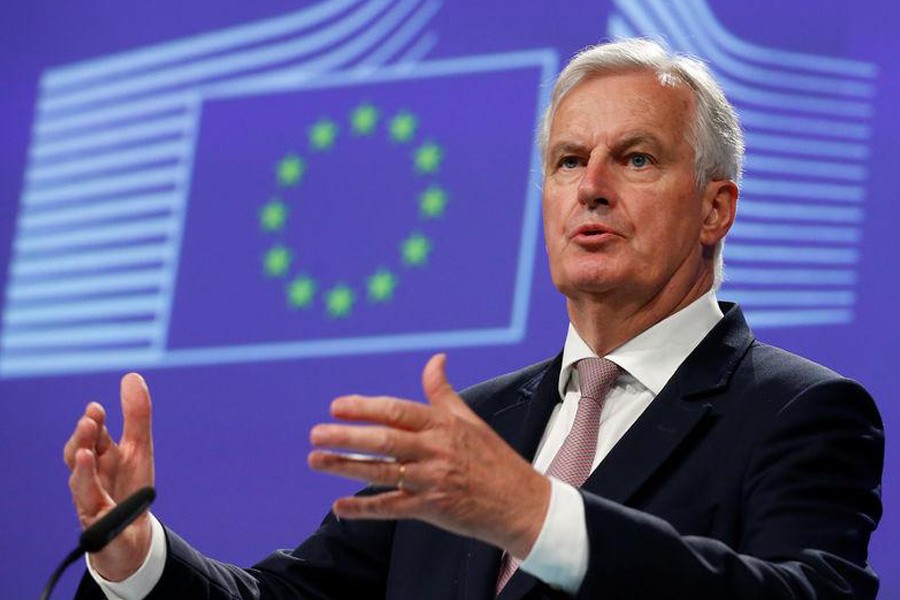 European Union’s chief Brexit negotiator Michel Barnier addresses a news conference at the EU Commission headquarters in Brussels, Belgium, July 12, 2017. Reuters.