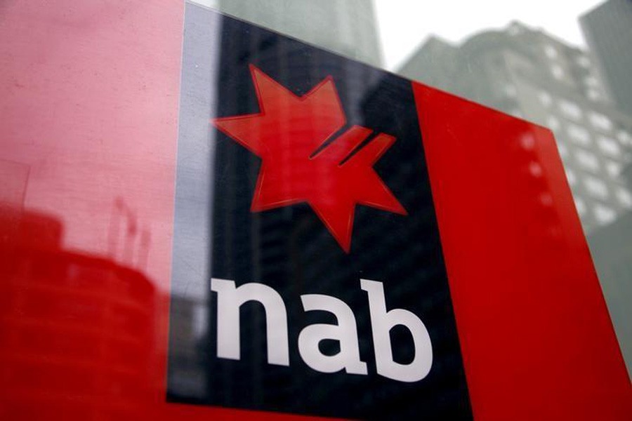 A National Australia Bank (NAB) logo is pictured on an automated teller machine (ATM) in central Sydney September 12, 2014. Reuters/File