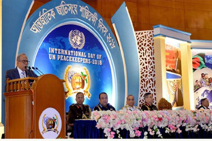 President asks peacekeepers to uphold country’s image