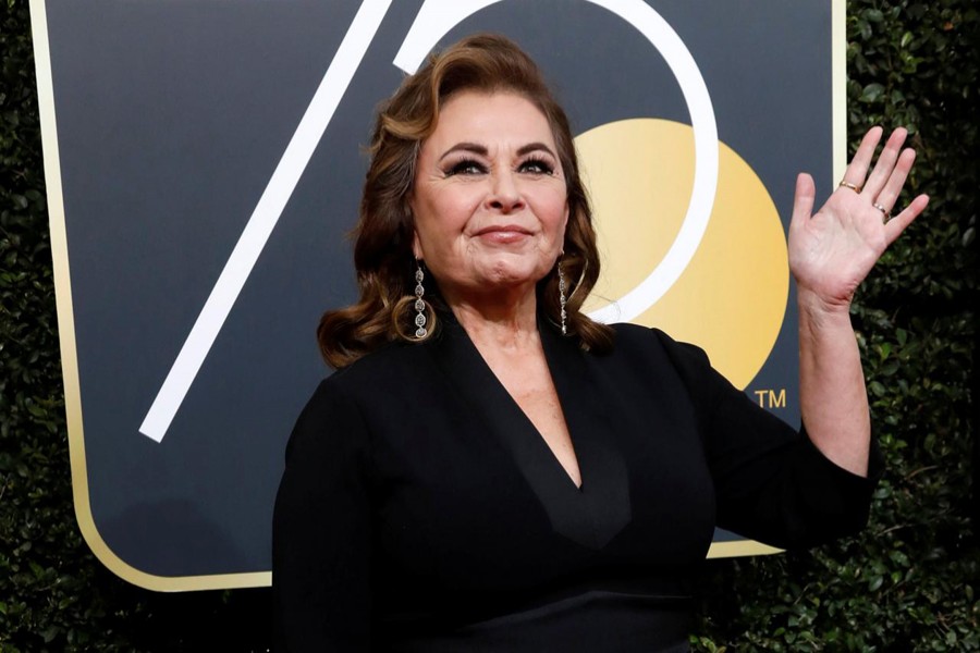 Actress Roseanne Barr waves on her arrival to the 75th Golden Globe Awards in Beverly Hills, California, US, January 7. Reuters/File