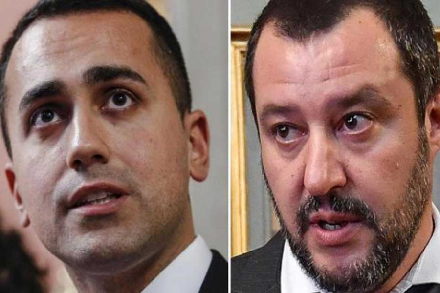 M5S leader Luigi Di Maio and League leader Matteo Salvini