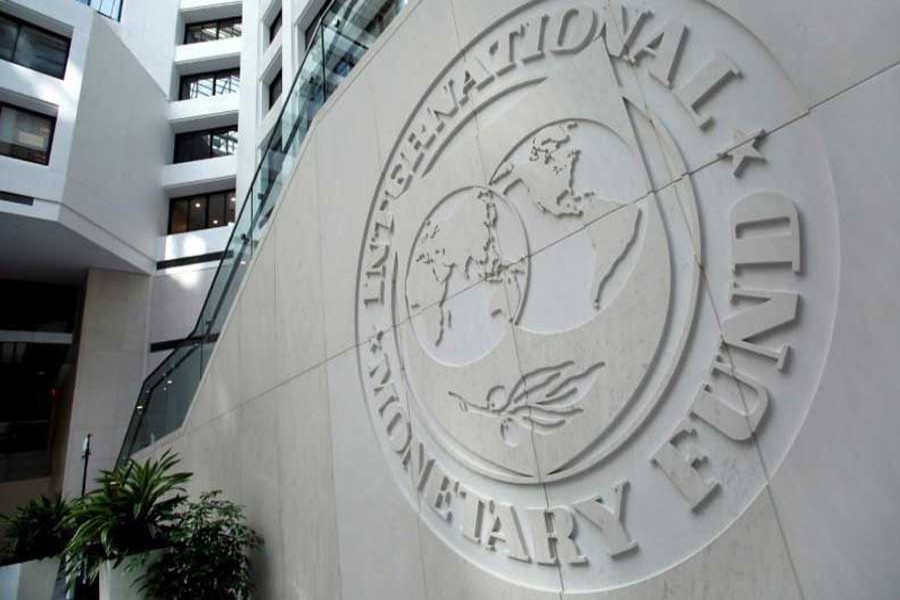 The International Monetary Fund logo is seen inside its headquarters at the end of the IMF/World Bank annual meetings in Washington, US, October 9, 2016. Reuters/Files