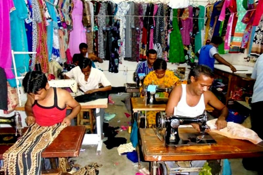 Brahmanbaria tailors in rush ahead of Eid