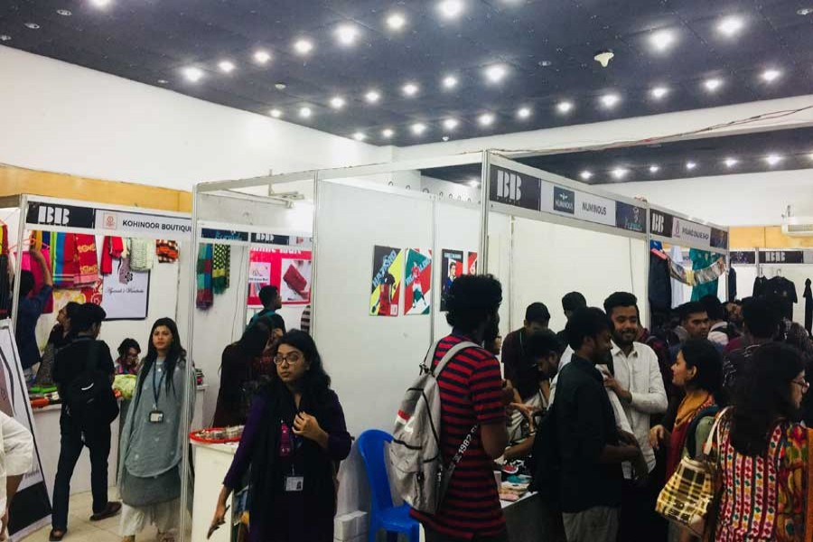 A view of an e-commerce fair being held at BRAC University in Dhaka city