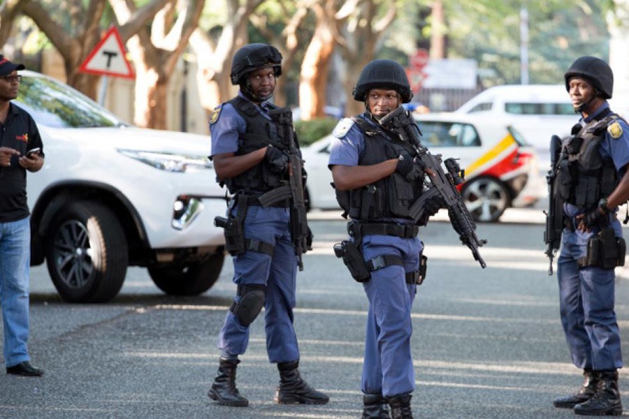 File photo of South African police. Reuters.