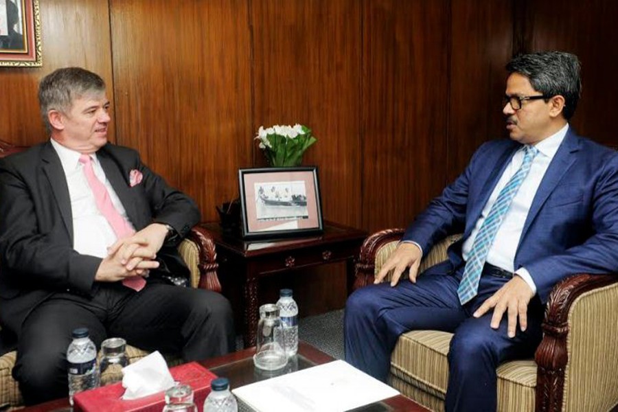 Ambassador of the Czech Republic to Bangladesh Milan Hovorka with State Minister for Foreign Affairs M Shahriar Alam. Photo: PMO