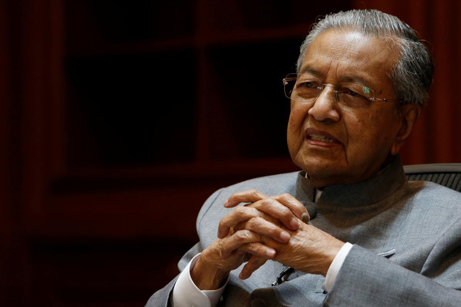 Malaysia’s Prime Minister Mahathir Mohamad speaks during an interview with Reuters in Putrajaya, Malaysia June 19, 2018. Reuters photo.