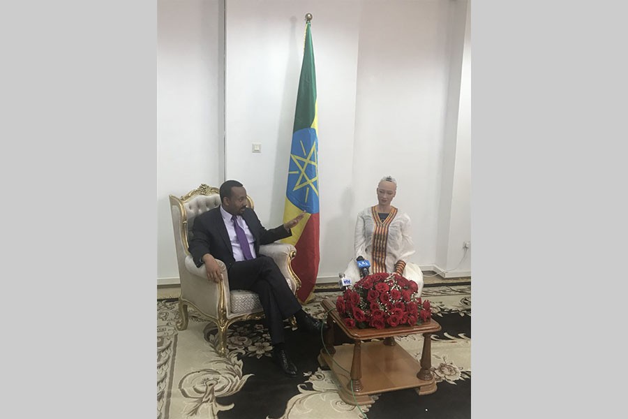 Sophia meets Ethiopian PM after recovering lost body parts