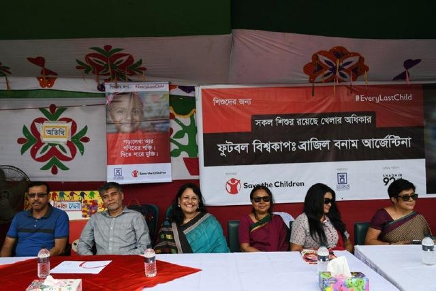 Leaders of Garment Workers Trade Union Kendra at a demonstration programme in front of the Jatiya Press Club in the city on Thursday  -UNB photo