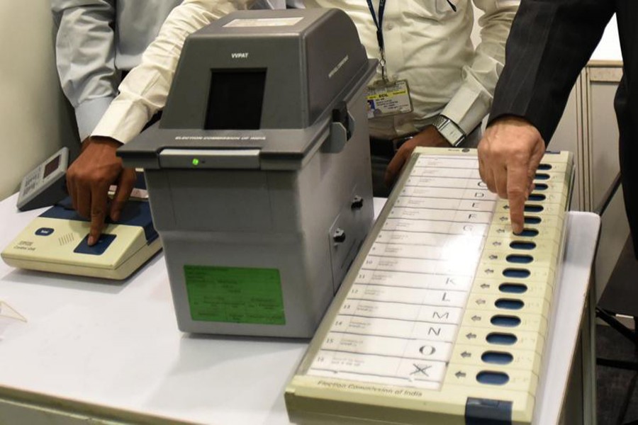 Picture of an EVM used for representational purpose only