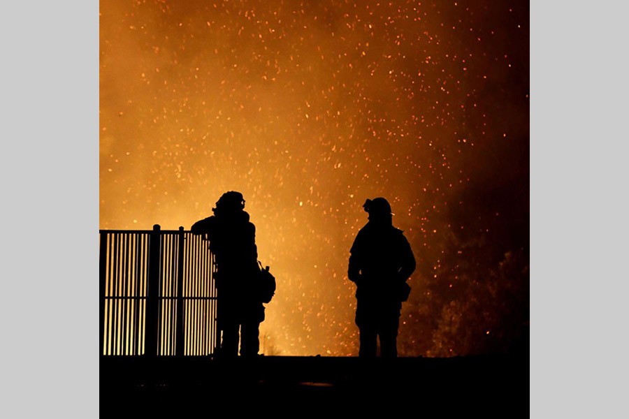 California wildfire nearly levels community