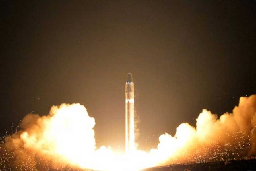 North Korea carried out a series of long-range missile tests in 2017. Photo: KCNA/BBC