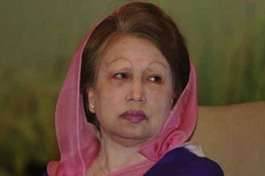 BNP chief Khaleda Zia  is seen in this UNB file photo