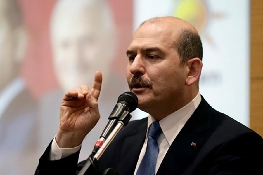 File photo shows Turkey's Interior Minister Suleyman Soylu