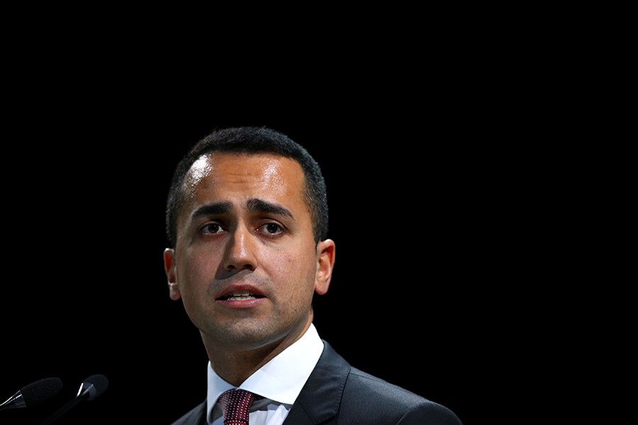 Italian Minister of Labor and Industry Luigi Di Maio speaks in Rome, Italy on June 7 last — Reuters/File