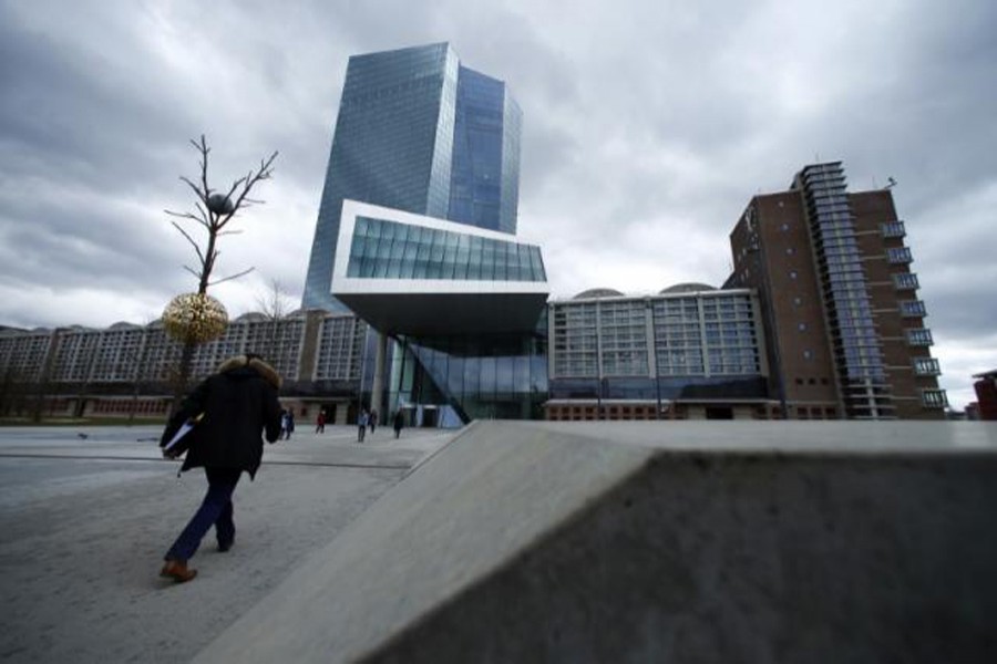 European Central Bank (ECB) headquarters building is seen in Frankfurt, Germany	— Reuters