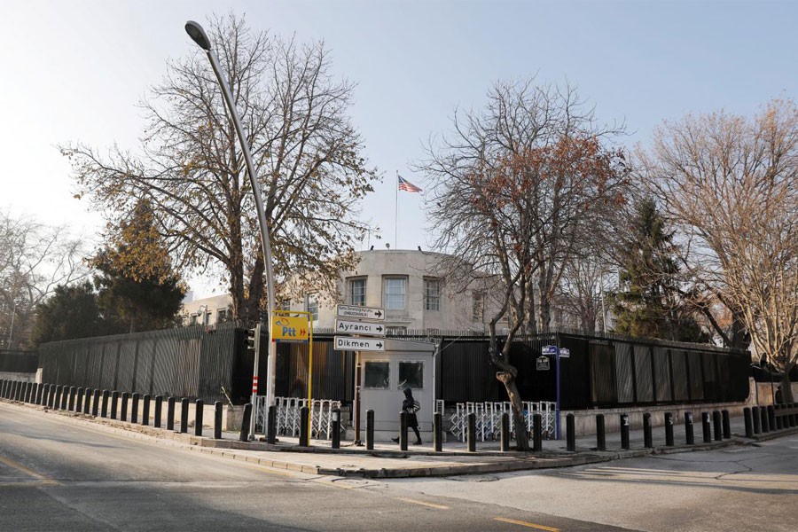 General view of the US Embassy in Ankara, Turkey, December 20, 2016 – Reuters file photo